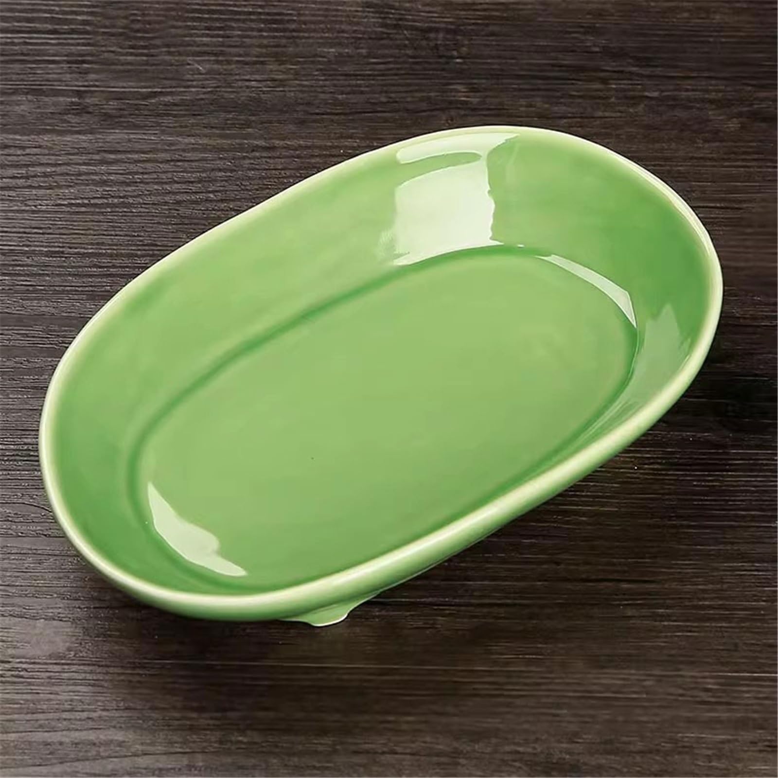Podstawki z kwiatami 4-nożny owalny ceramiczny spodek z chińskimi kwiatami Taca na rośliny