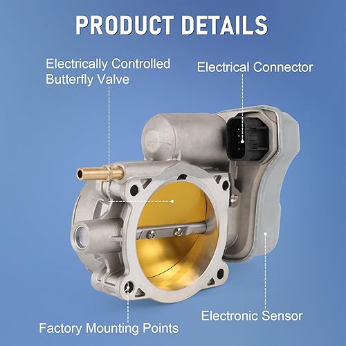 Miniatura 5 de Cuerpo electrónico del acelerador compatible con Buick Rainier Chevy Colorado Impala, Monte Carlo, Trailblazer GMC Canyon Envoy Hummer H3Pontiac