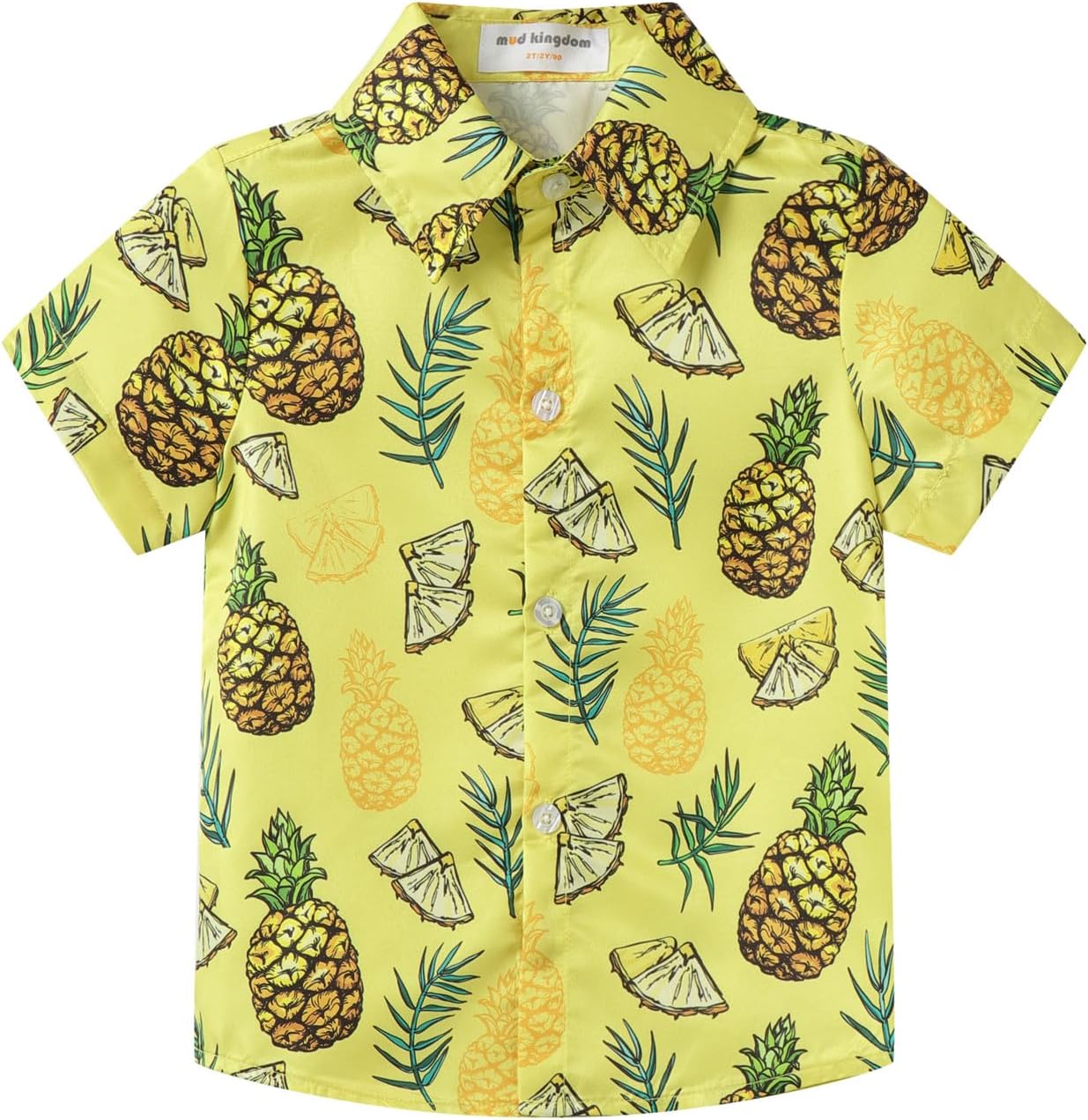 Mud Kingdom Boys Hawaiian Shirt Button Down Short Sleeve Summer Tropical Tops