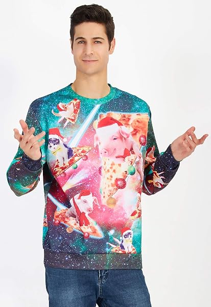 Rave on Friday Noël Pull Sweat-Shirts 3D Impression Manches Longues Ugly Christmas Sweater S-XXL - 2
