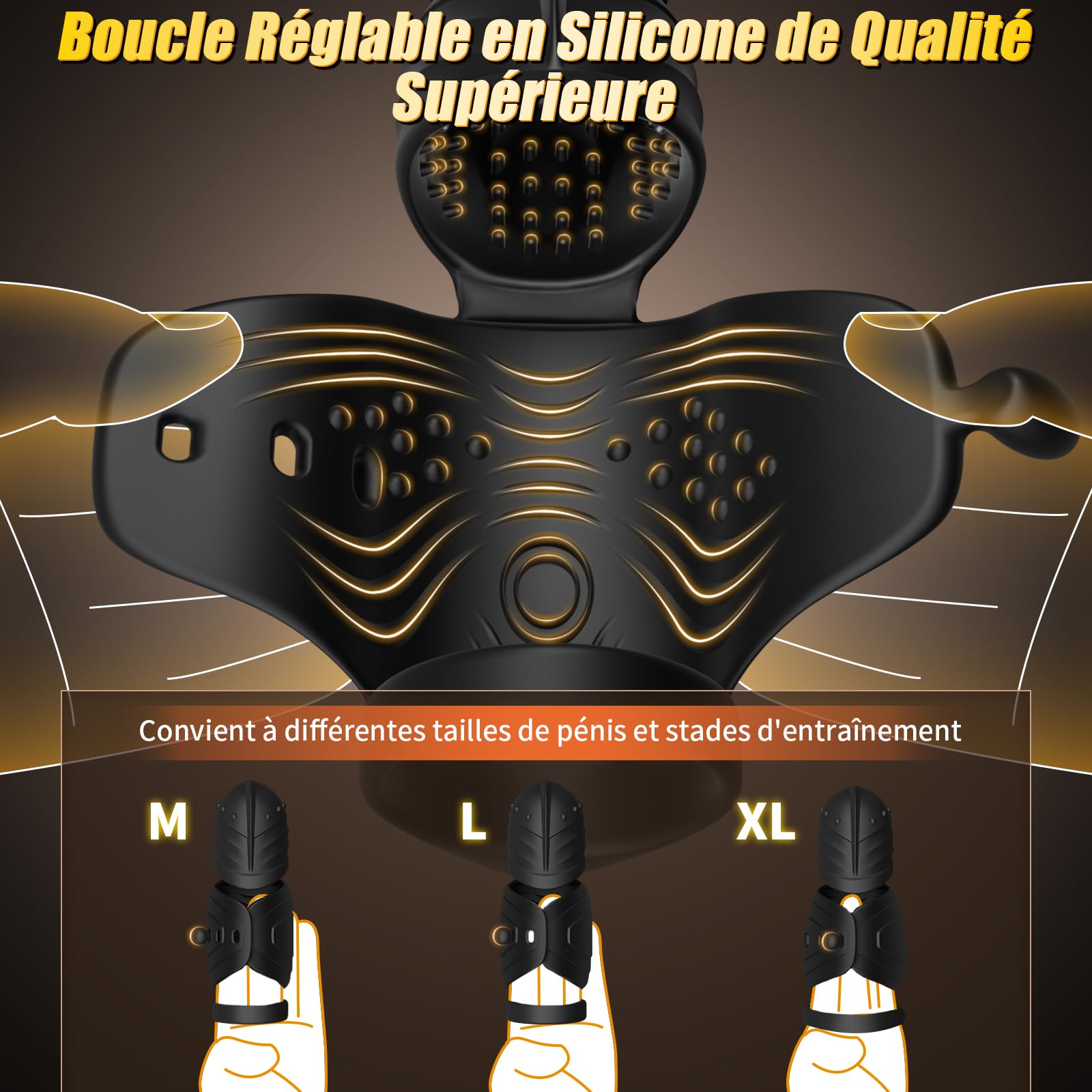 Vibromasseur Homme Masturbateurs Masculins Sex Toys - Masturbâteur Homme Mains Libres Sex Toýs Couple avec Tête Pivotante à 360°et Fortes Vibrations, APP-Anneau Pénien Vibrant pour Massage Penis