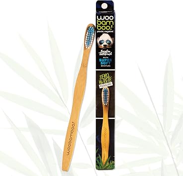 Woobamboo! Bamboo Toothbrush - Adult - Super Soft, BPA Free Nylon Bristles, Eco-Friendly, Biodegradable, Compostable, Vegan Pack of 1