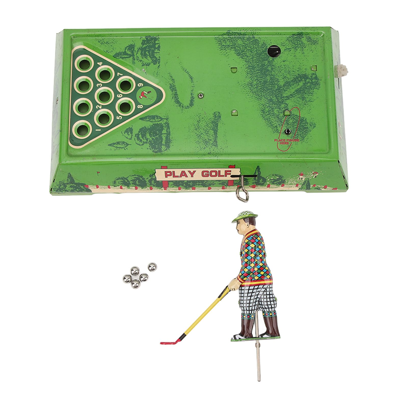 Giocattolo Vintage a Orologeria Giocattolo da retrò Carica Giochi da Interno per Adulti Banda Stagnata Realizzata a Mano con 5 Sfere d'Acciaio