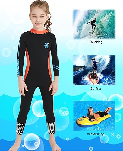 Miniatura 8 de DIVE & SAIL Traje de baño térmico de una pieza de manga larga para niños de 0.098in con protección UV