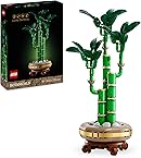 LEGO Botanicals Lucky Bamboo Artificial Plant for Indoor Display - Set for Adults includes a Buildable Pot with a Wood-Effect Plinth for Home Decor - Gift for Her or Him 10344