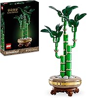 LEGO Botanicals Lucky Bamboo Artificial Plant for Indoor Display - Set for Adults includes a Buildable Pot with a...