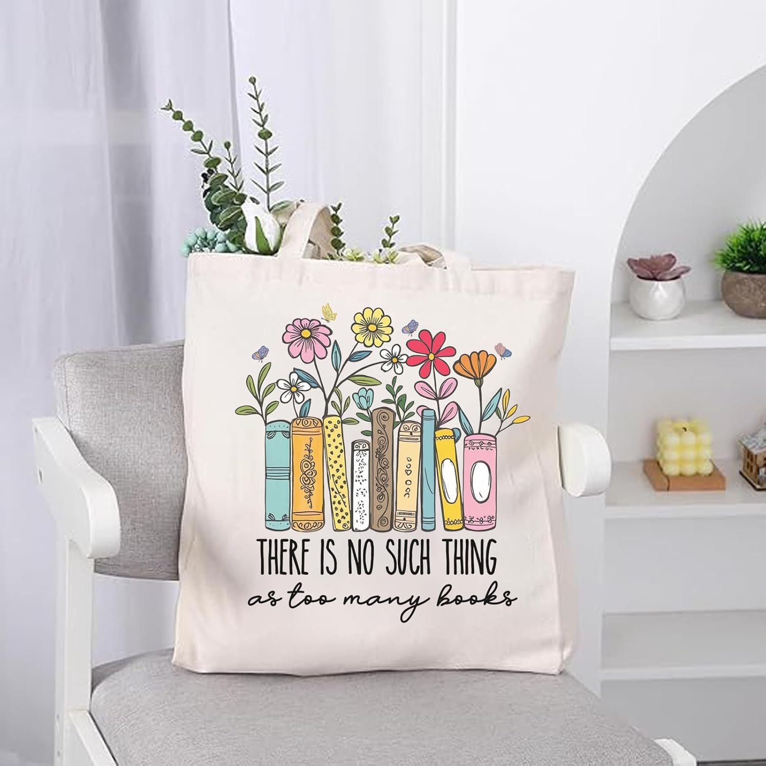 Book Lovers Gifts for Women - Cute Canvas Tote Bag Gifts for Women Adults, Book Lovers, Librarians&Readers,Perfect for Bookish Gifts,Mothers Day - Image 7