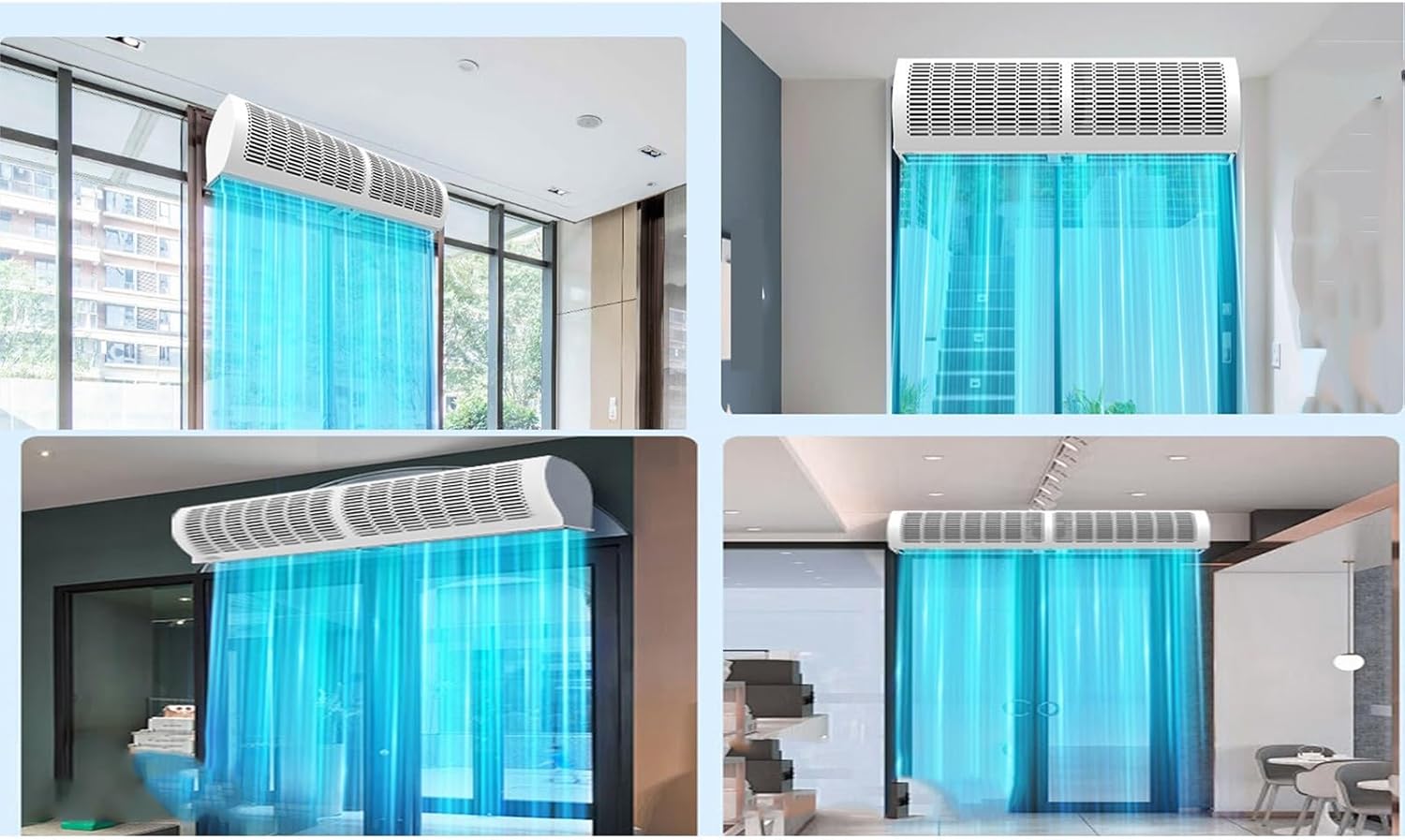 24" 36" 60" Outdoor Wall-Mounted Air Conditioner with Remote Control, 2 Adjustable Wind Speeds, Portable Cooling Solution for Patios, Decks, and Outdoor Spaces