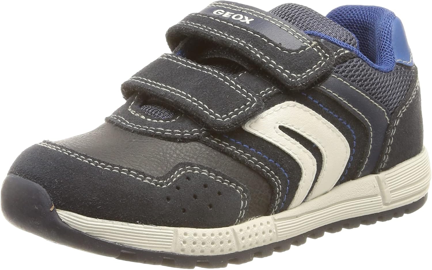 Geox B Alben Boy A – Scarpe Da Ginnastica Per Bimbo 0-24 Mesi, Stivaletti Chelsea In Pelle Con Suola In Gomma E Chiusura A Gancio