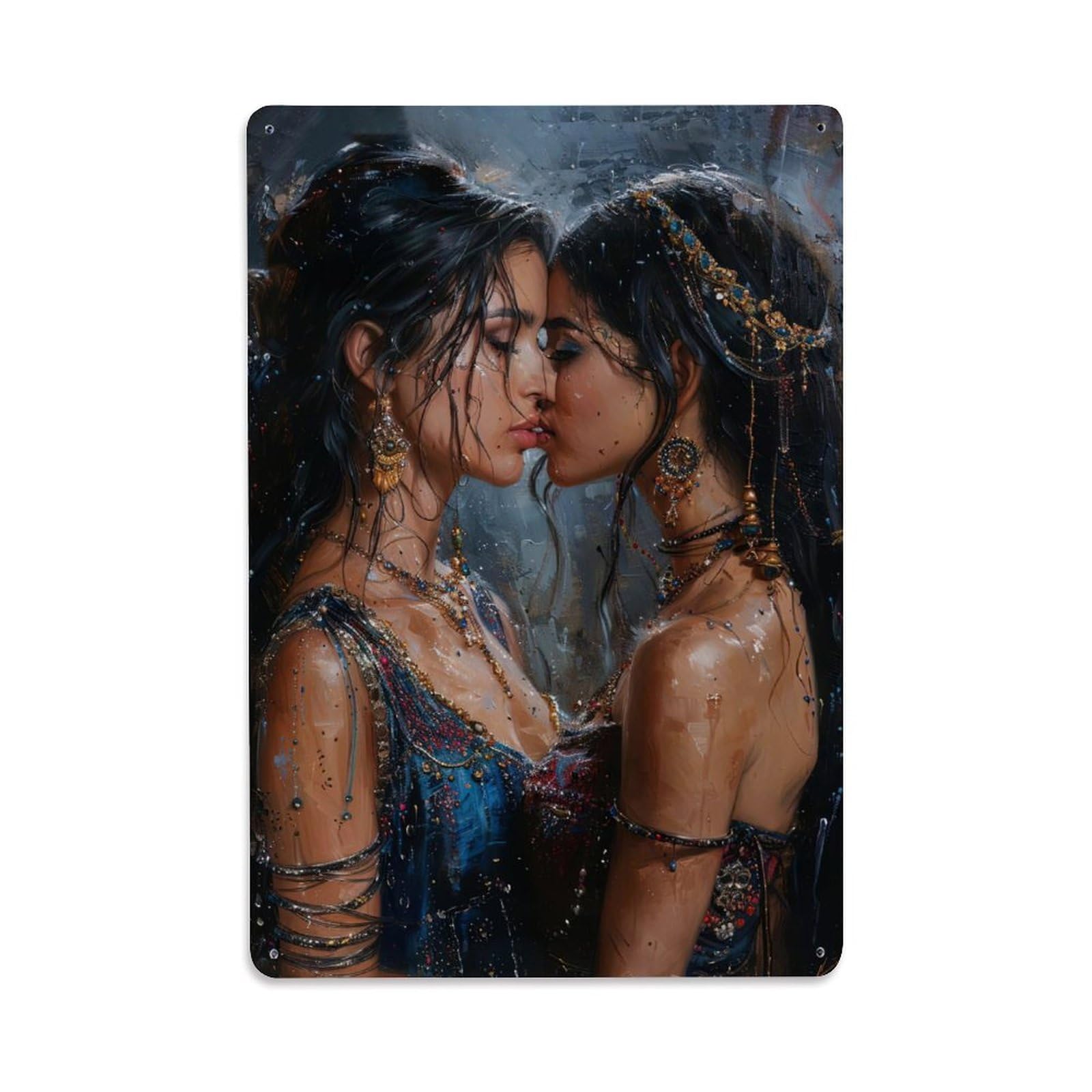 Retro Art Sexy Exotic Girl Metal Tin Sign Plaque Wall Decor for Cafe, Club, Garden Metal Poster 8x12Inch