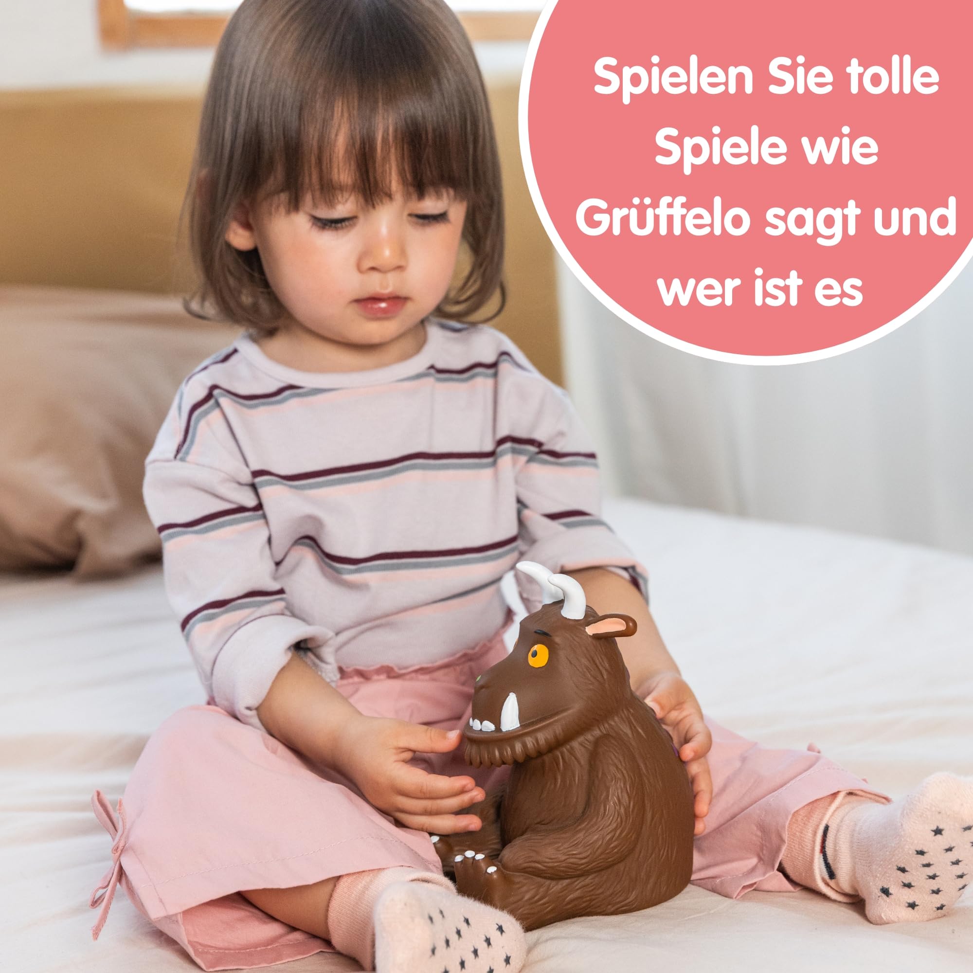 Jumbo Ich lerne - Der Grüffelo – Mein erster sprechender Begleiter, 4 Spielmodi, 90 Minuten Geschichten, Liedern & Nachtlicht für Kinder – Interaktives elektronisches Lernspielzeug, ab 3 Jahre