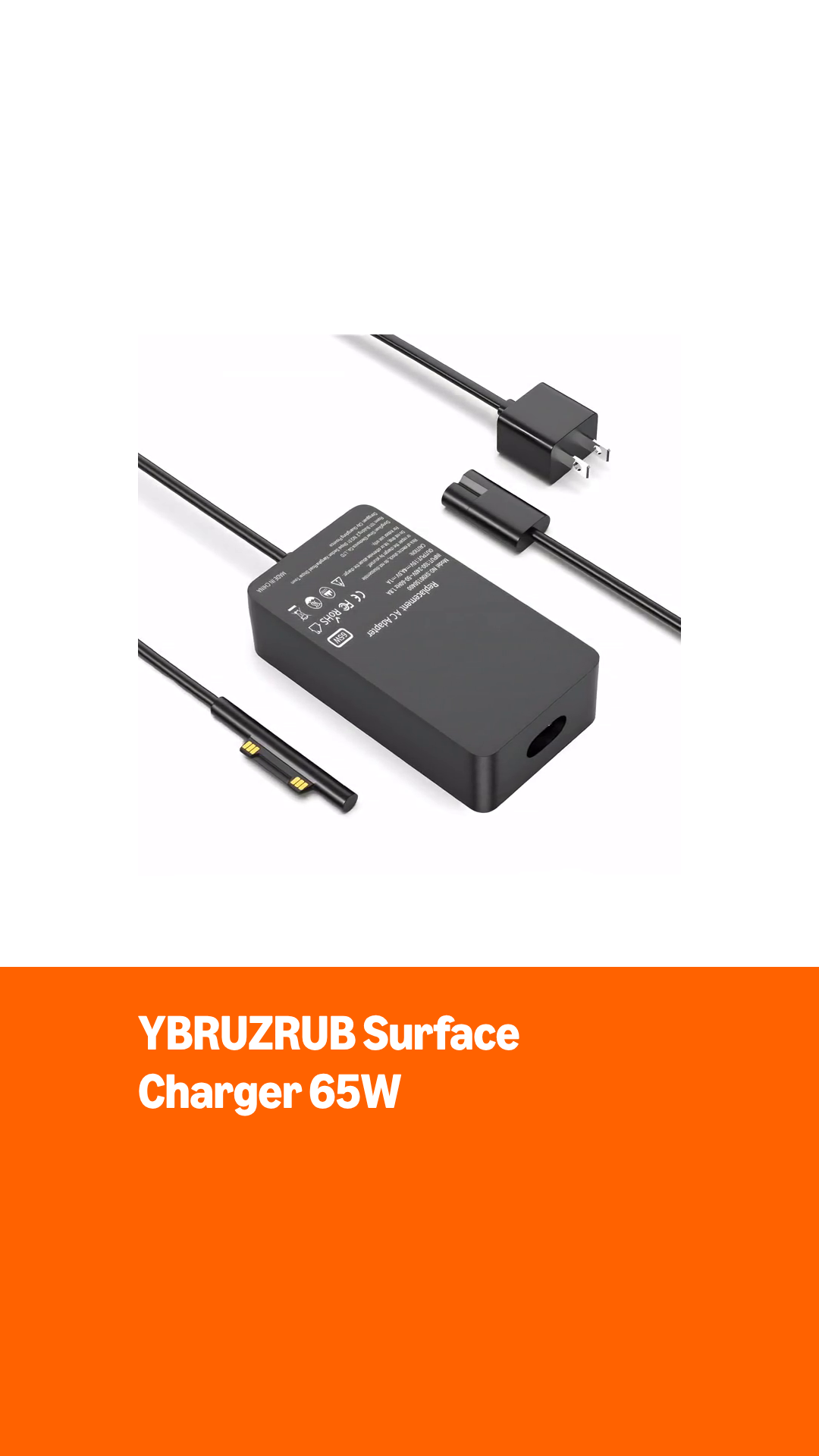 Amazon.com: YBRUZRUB 65W Surface Pro Charger, Surface Laptop