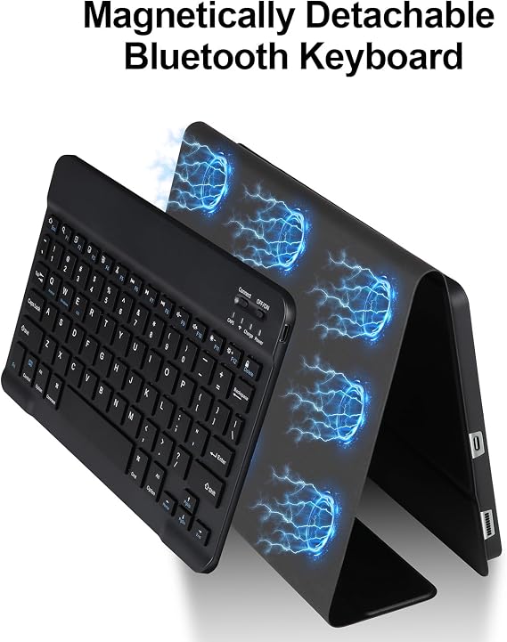 Keyboard Case for Samsung Galaxy S6 Lite 10.4 2022/2020,Case with Keyboard for Samsung S6 lite with S Pen Holder,Detachable Wireless Bluetooth Keyboard for Galaxy S6 Lite 10.4 Auto Wake/Sleep,Black