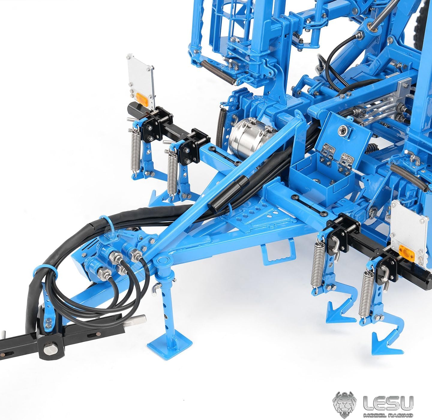 TOUCAN RC HOBBY LESU Metal K500 Seedbed Pre-Sowing Soil Preparation Machine Planter Plough for 1/14 RC Hydraulic Tractor Car AOUE 1050 Model