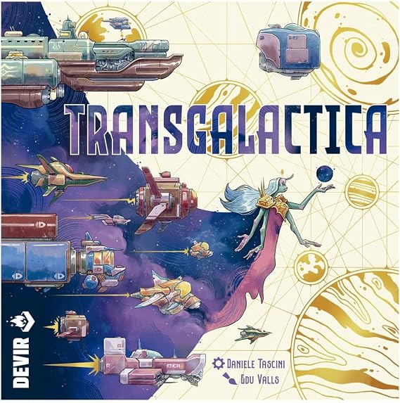 Devir - Transgalactica Board Game, Advanced Sci-Fi Strategy Game with Worker Placement & Engine Building for Adults & Friends Ages 14+, 25 Players, Playtime 100, Multi-Language