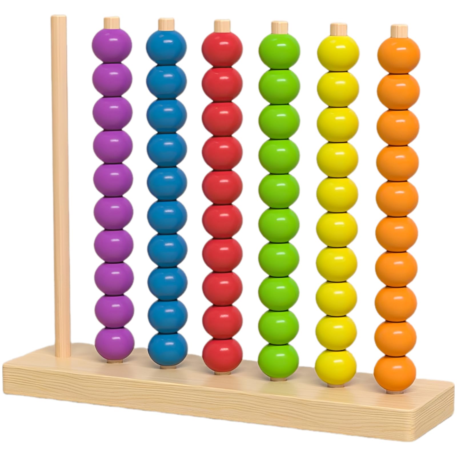 Stapel-Puzzle-Spiel zur Farbzuordnung, mit 80 Holzperlen, Montessori-Stapelspiel für strategisches Denken, Lernspielzeug und Holzlernspielzeug, für Familienfeiern, Eltern-Kind-Spiel und Spielspaß