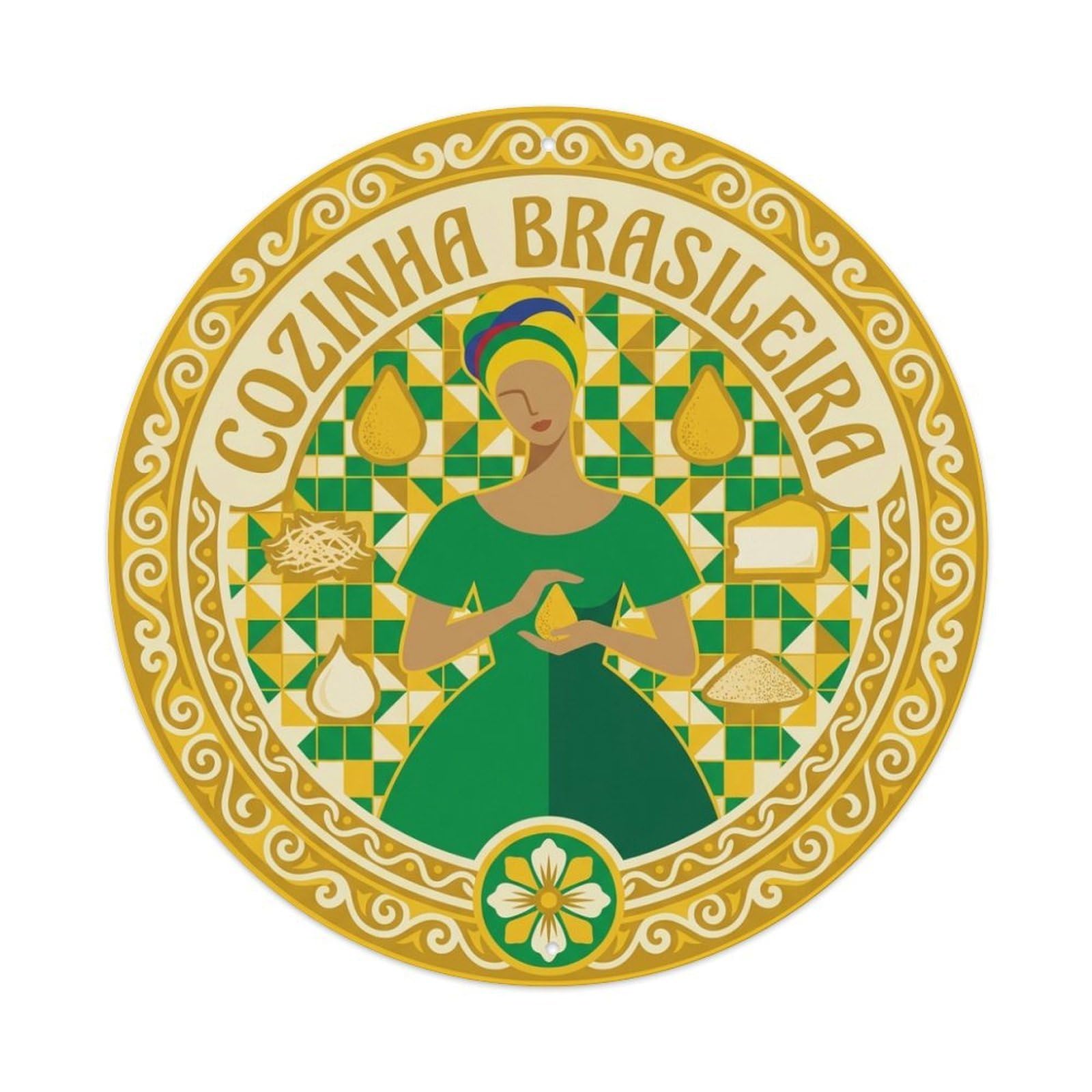 Brazilian Cuisine Coxinha Culinary Travel Food Metal Tin Sign