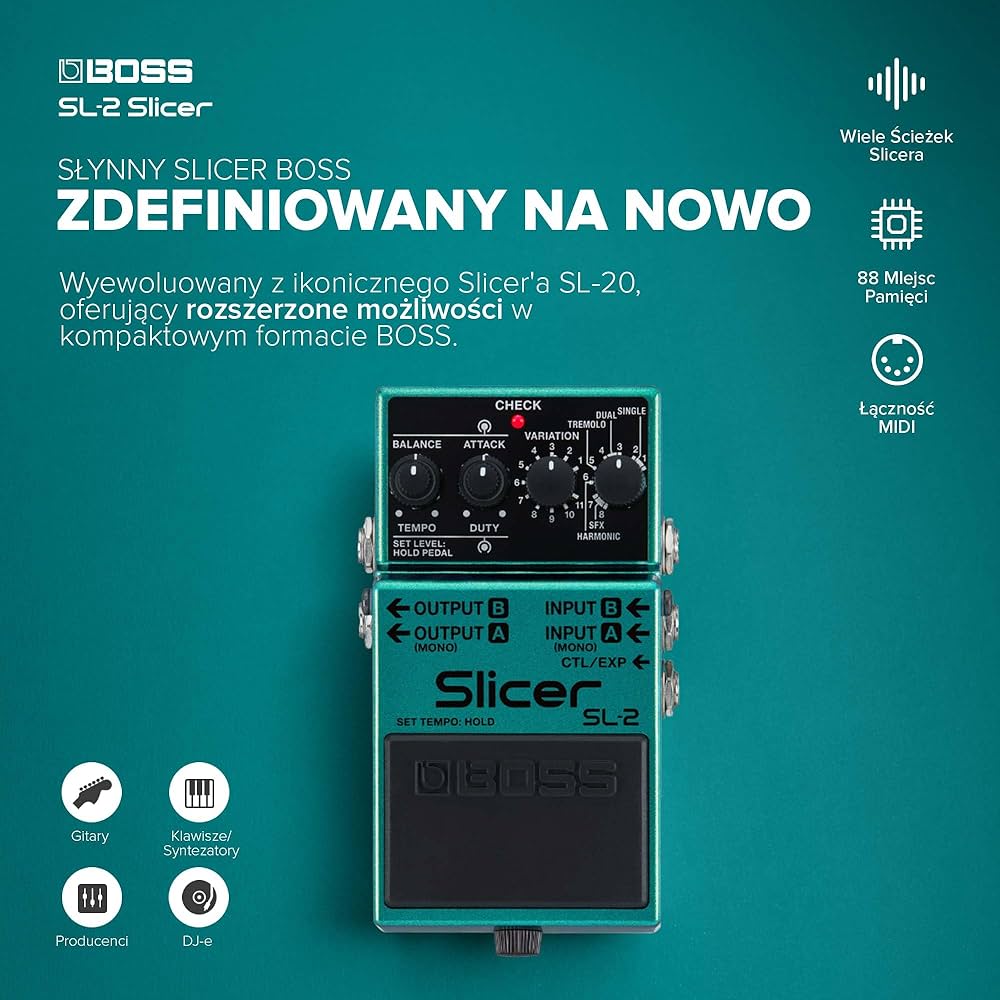 ギター BOSS SL-2 Slicer BOSS SL-2 Slicer Kompaktowy Pedał do Gitary, Klawiszy, dla