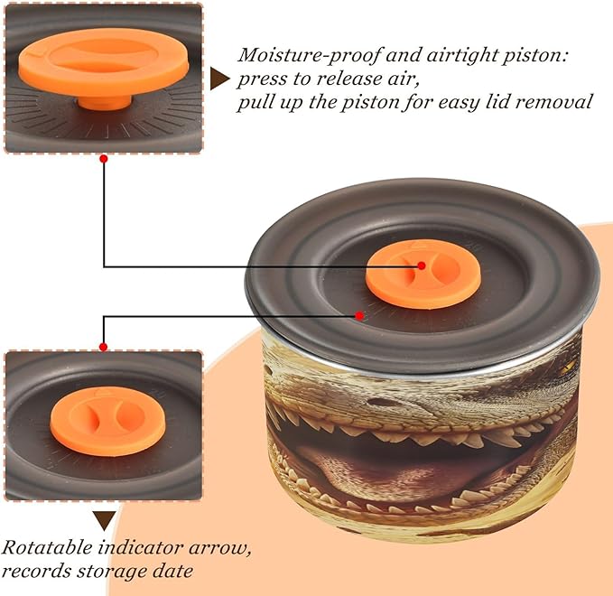 ALAZA Dinosaur Roar Coffee Canister 17oz miniatura 5