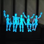 Titan 13 Action Figures (Grow in The Dark Blue) T13 3D Action Figure Set Already Assembled Dummy Robot Nova 13 Printed Multi-Jointed Movable Toy for Gift Collectors (Blue Black + Dog)