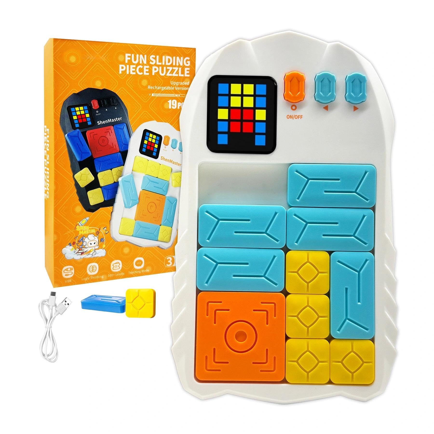BEBESIRI Super Slide Puzzle Game, Electronic Brain Teaser with 500