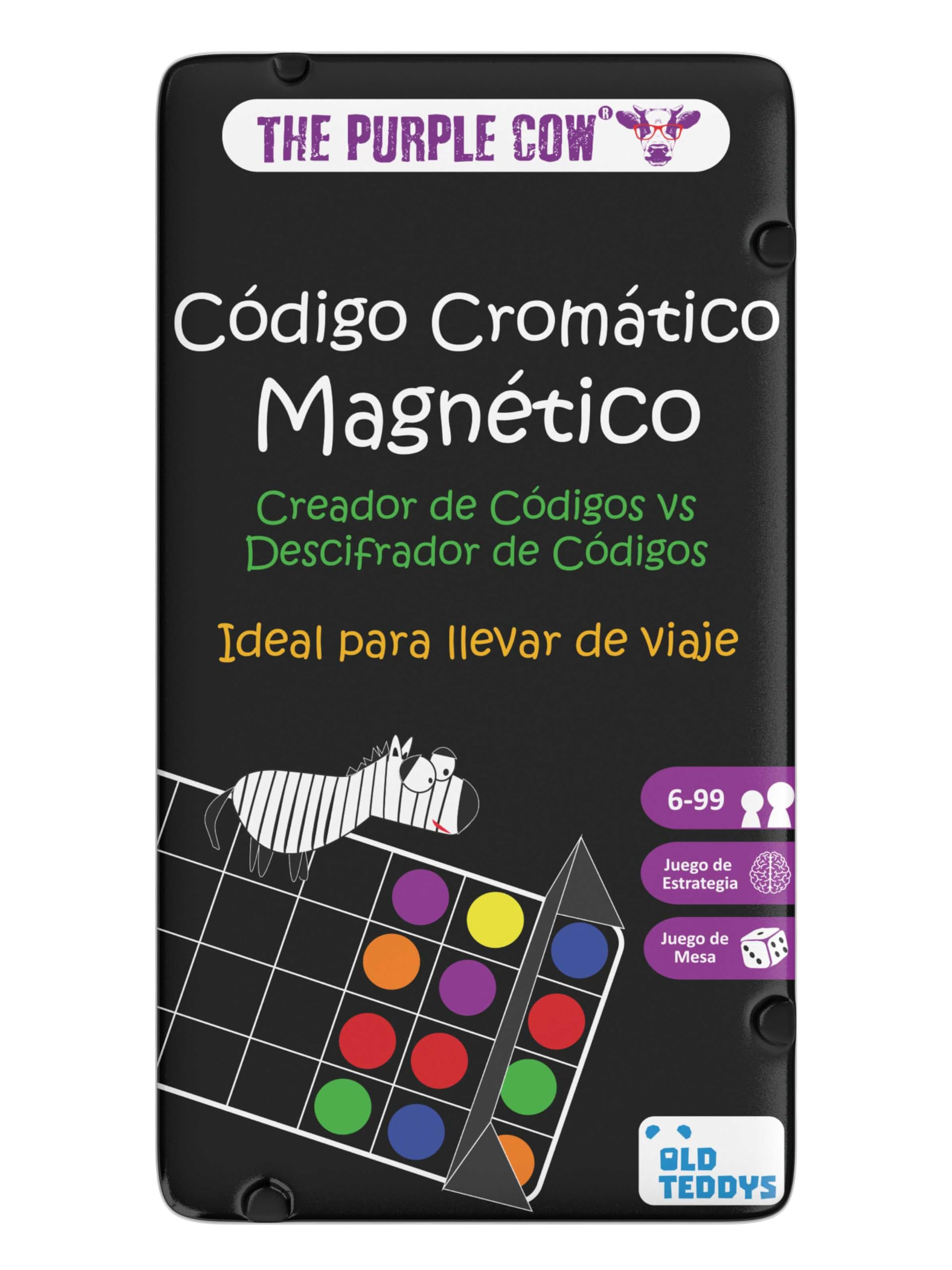 Old Teddys/The Purple Cow 6109 - TO GO - Código Cromático, Juego magnético de Viaje. Más 6 años