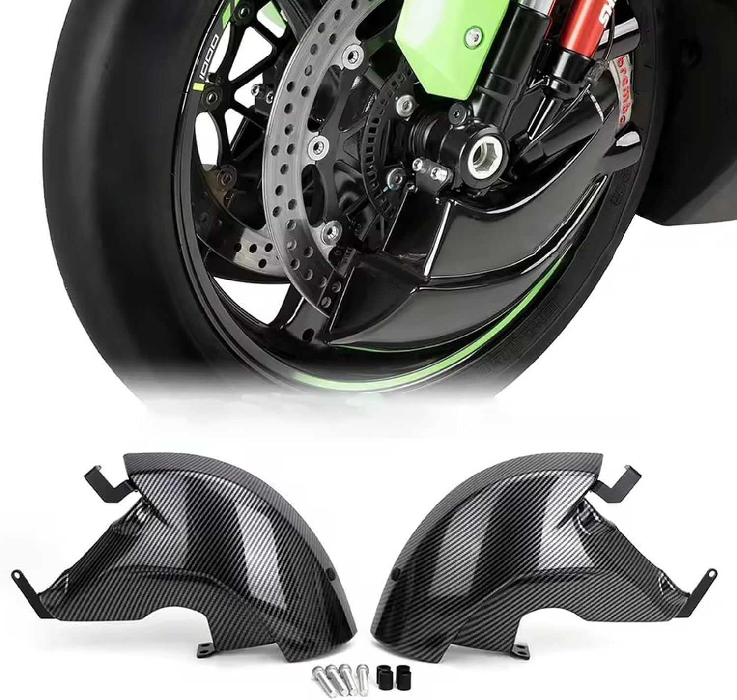 2020-2024 for Yamaha YZF R1 YZF-R1 YZF r1 Motorcycle New Air Ducts Brake Cooling Mounting Kit (Carbon Fiber)