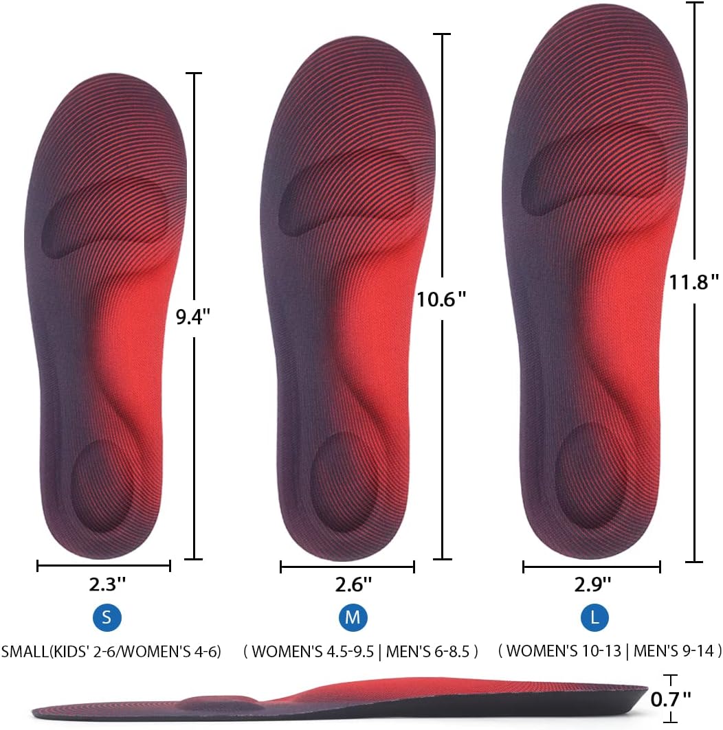 Dr. Foot's Arch Support Insoles, Relief from Plantar Fasciitis, Metatarsal and Heel Pain, Foot Pain (Medium(Women's 6-10/ Men's 5-8)) - Image 4