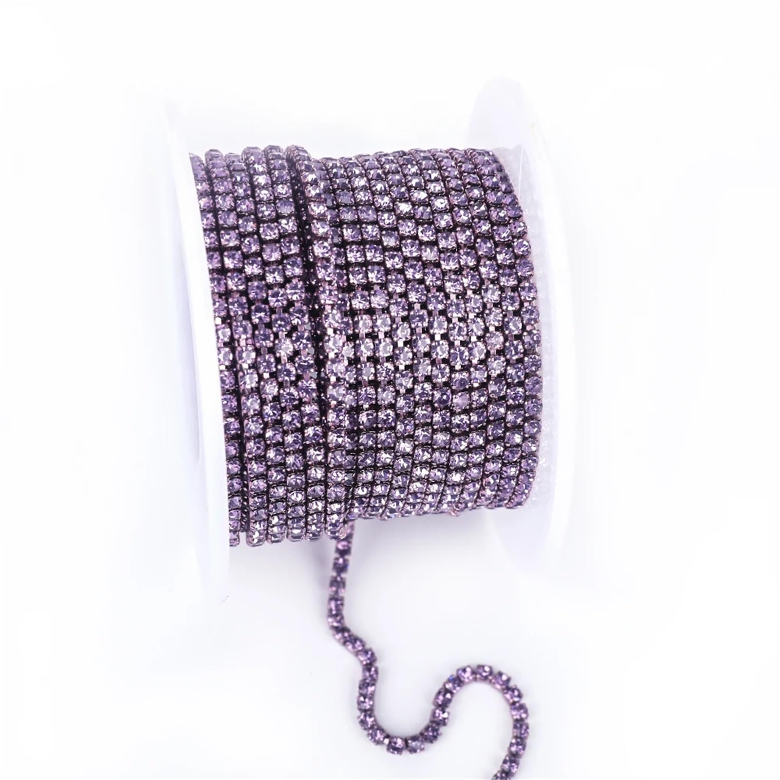 Chaîne de fermeture en strass violets pour personnaliser vos chaussures de soirée DIY