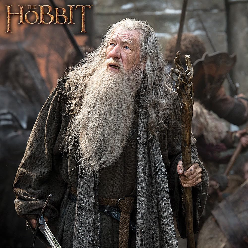United Cutlery Lord of The Rings Gandalf The Grey Staff with Pipe - Authentic Movie Prop Replica Polyresin Construction - Must Have for Collectors - 69 Overall | Officially Licensed Replica T product thumbnail 5