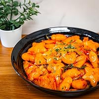 Vista 9 de Pastel de arroz coreano, Tteokbokki, divertido formato y masticable, 1 paquete (2 paquetes individuales) Vegano, sin OMG, sin gluten, fácil