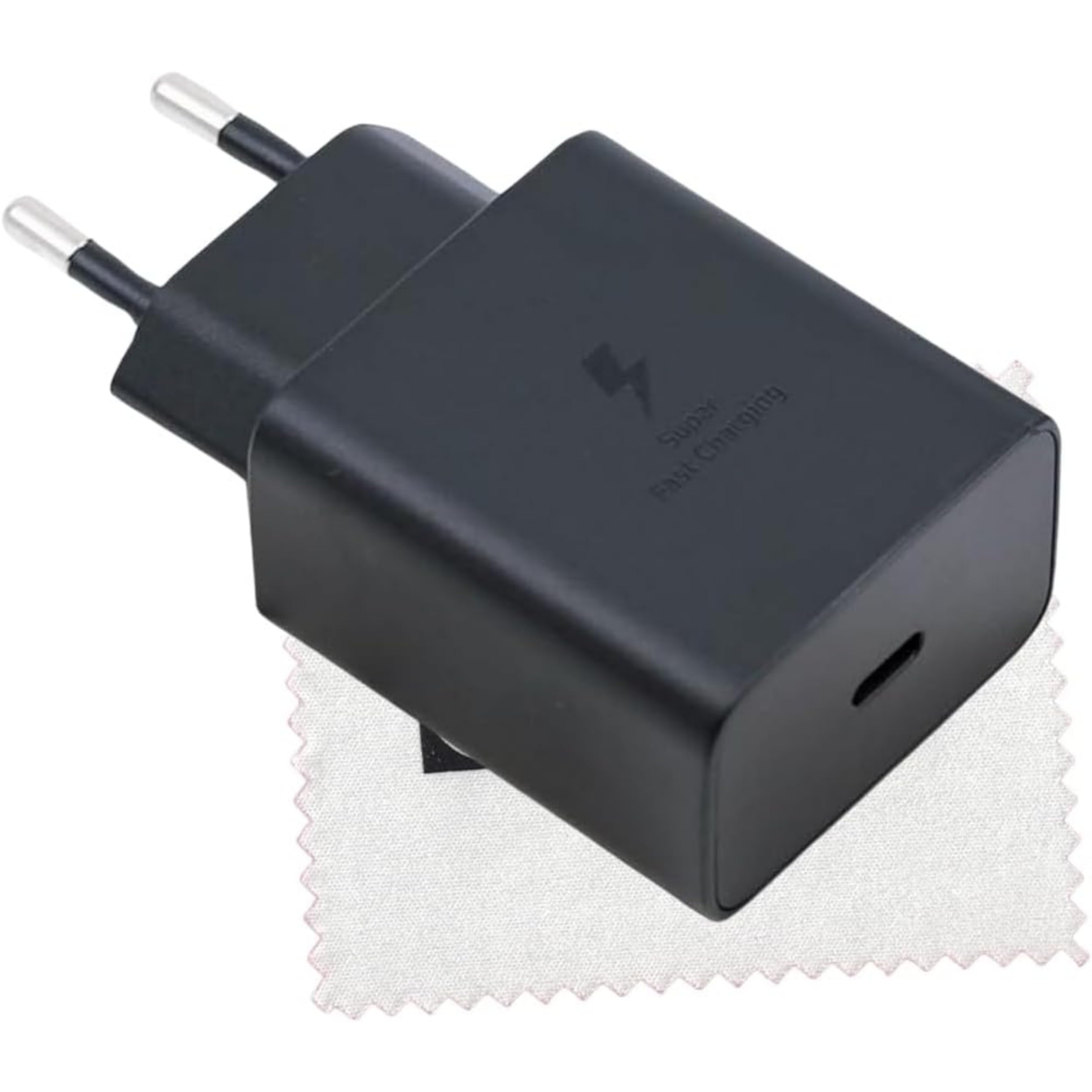 Caricabatterie originale da 45W per Samsung Galaxy S23 Ultra S20 Ultra 5G S10 Lite Note 10 Note 10 Plus Tab S7 Tab S7 Plus Cavo di ricarica rapida da 1,8 m con panno per la pulizia dello schermo Shlok