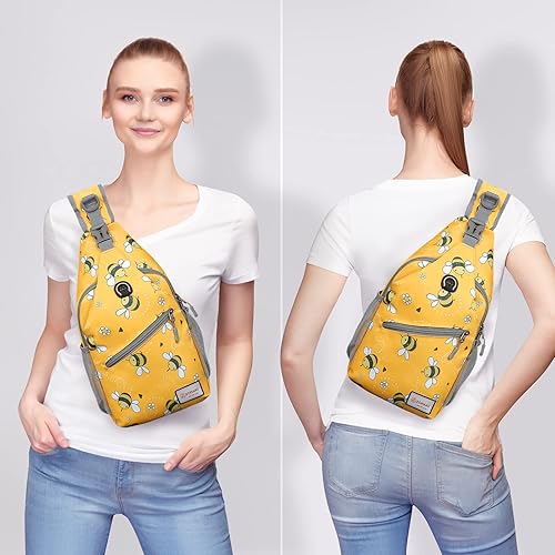 Miniatura 8 de ZOMAKE - Mochila de viaje, cruzada, para el hombro y el pecho, para senderismo, para mujeres y hombres