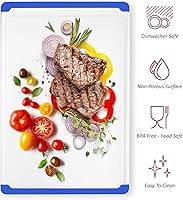 Vista 3 de Large Cutting Boards for Kitchen - Dishwasher Safe Non-Slip Cutting Boards with Juice Grooves, Easy Grip Handles - Large and Thick Chopping Board