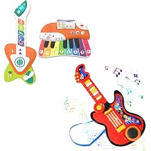 4 in 1 Kid Baby Toddler Guitar Piano Toy Lullaby Projector Drum for 1-5 Boys Girls Gift