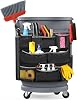 Housolution Trash Can Caddy Bag, Upgraded 3 Tier Large Capacity Cleaning Supplies Bag, Fits for 32-55 Gallon Garbage Bin, 15 Pockets Cleaning Tool Storage Organizer for Housekeeping & Janitorial