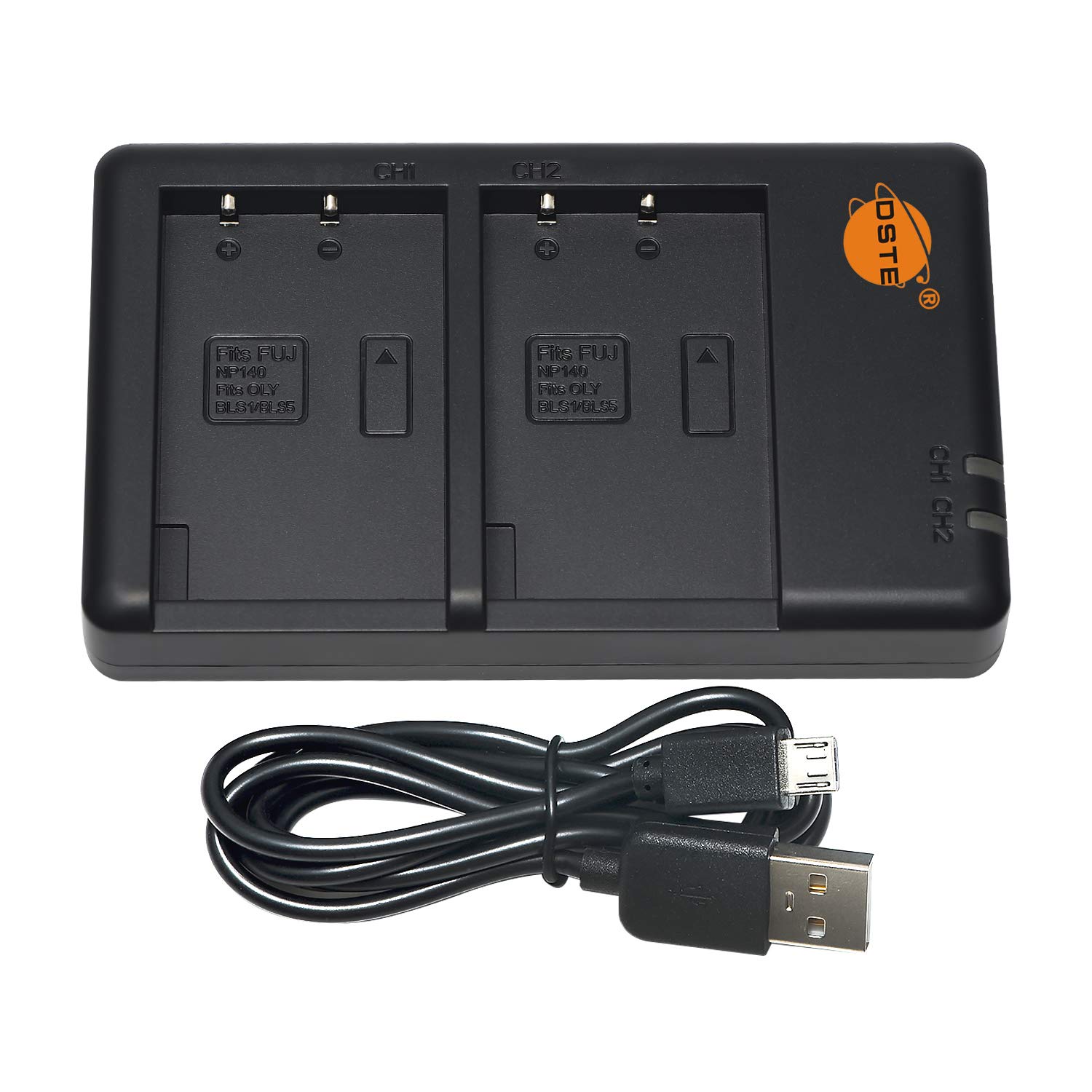 Rapid Dual Battery Charger Compatible with Olympus PS-BLS1, BLS-1, PS-BLS5, BLS-5, BLS-50, E-420, E-450, E-600, E-620, Pen E-P1, E-P2, E-P3, E-PL1, E-PL3, E-PM1, OM-D E-M10 Mark II