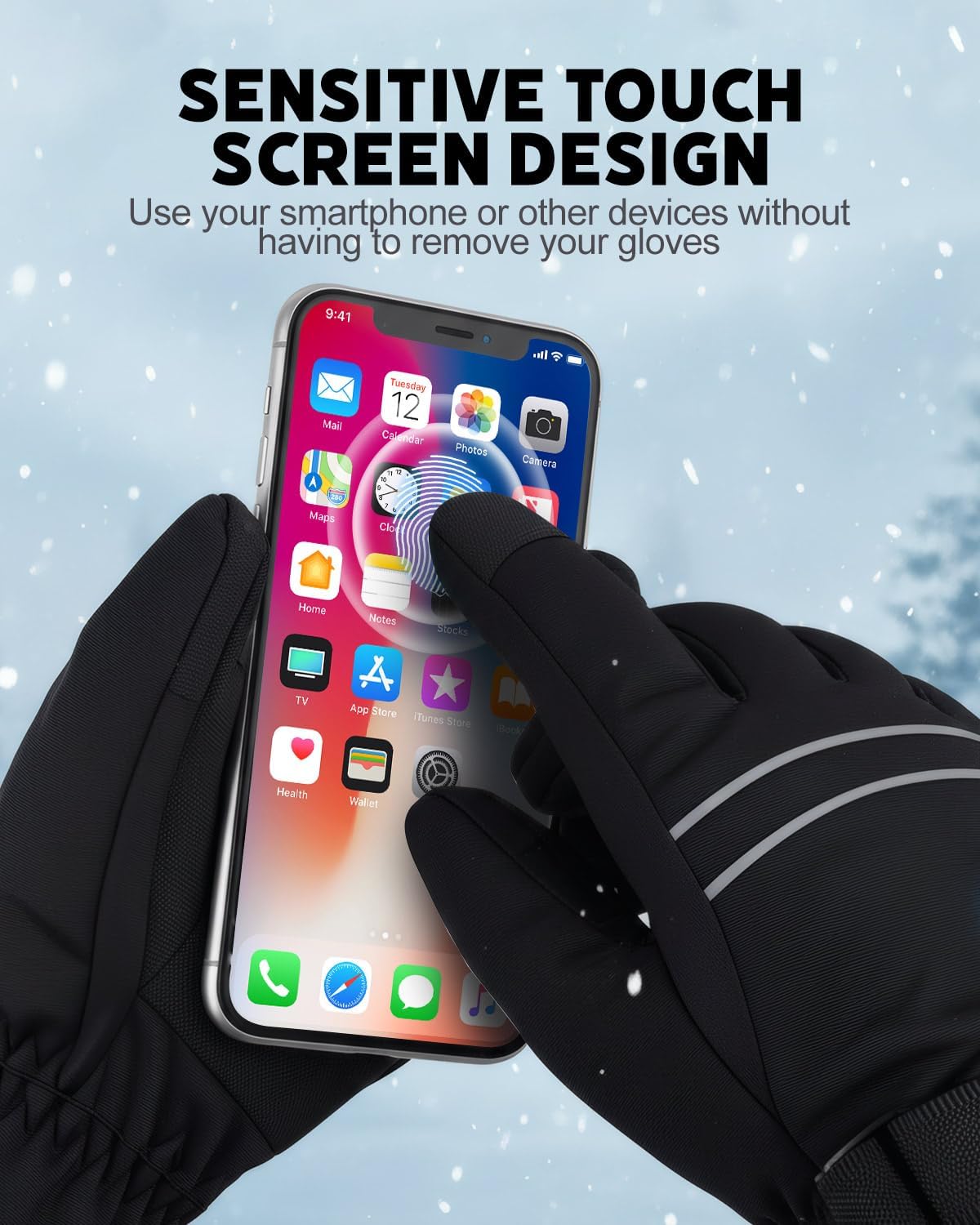 Heated Gloves for Men Women, Rechargeable Battery Heated Gloves with Touchscreen for Hunting Camping Skiing (Large) - Image 4