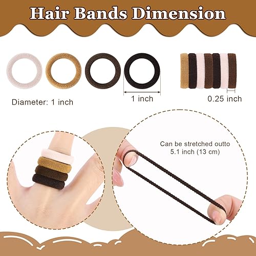Vista 9 de Paquete de 300 ligas para el cabello BEoffer para bebés y niñas, bandas elásticas para el cabello negras coloridas pequeñas bandas de goma