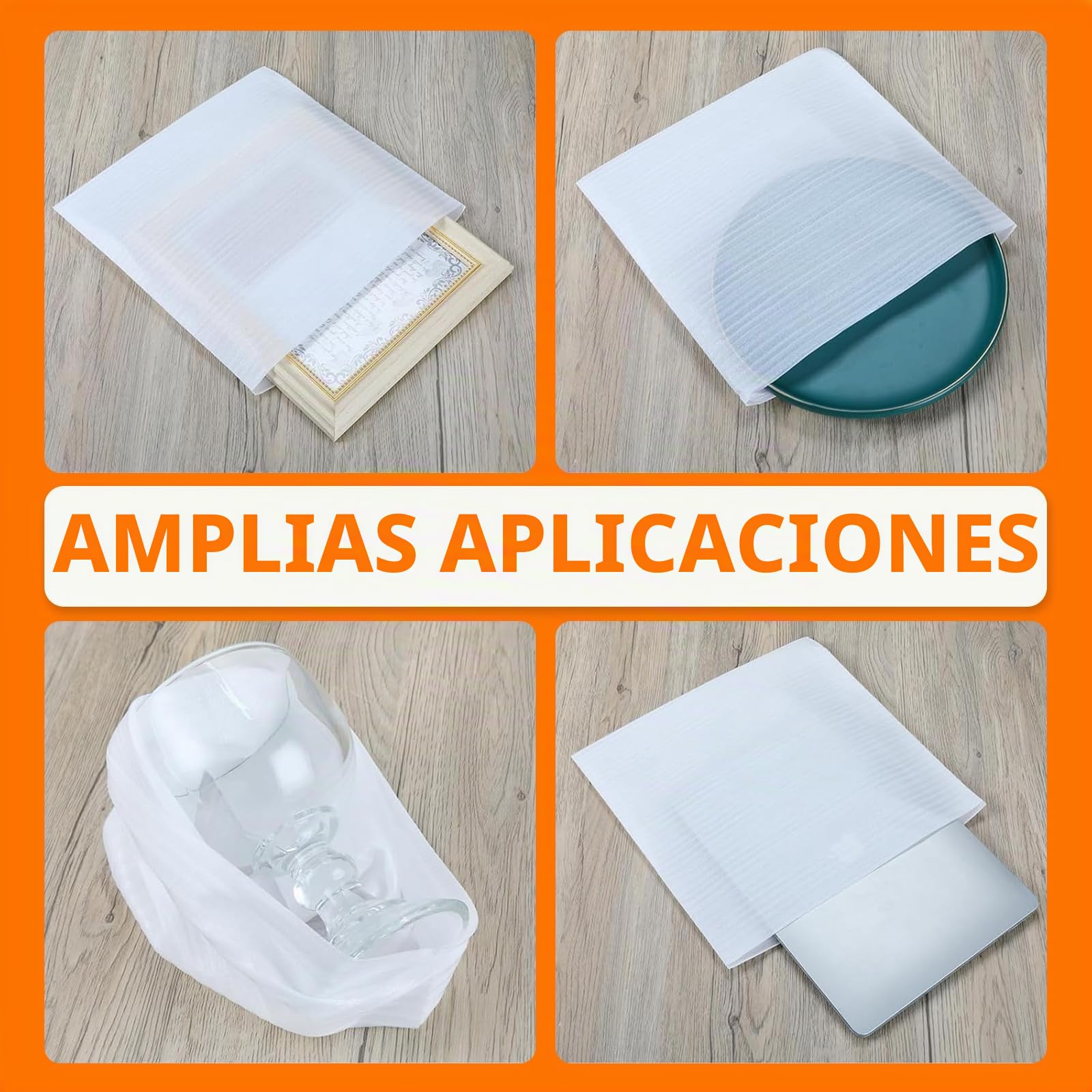 100 Piezas Mudanza Espuma de Embalaje 30x30cm Hojas de Espuma de Papel Burbuja Movimiento Cartón Espuma Hojas Foam Sheet Envoltura de Espuma para Platos, platos, vasos, tazas
