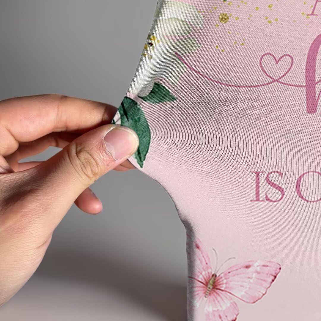 A Little Bunny is On The Way Arched Backdrop Cover Flowers Rabbit Arch Stand Fabric Cover for Floral Bunny Girls Baby Shower Party Decoration (No Stand!)