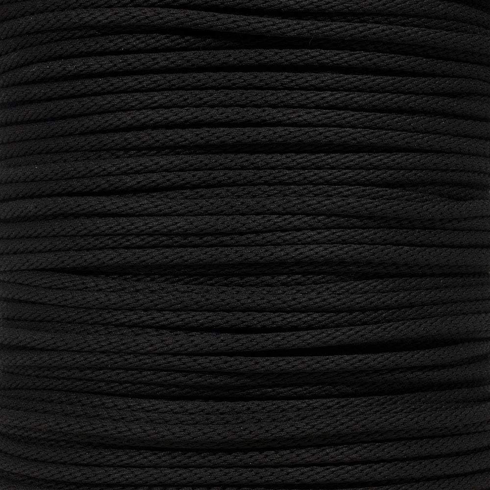 West Coast Paracord Solid Braid Cotton Sash Cord - Comes in 5/16-inch or 3/8-inch Diameter Cord and a Variety of Lengths - Black and Natural Color Available