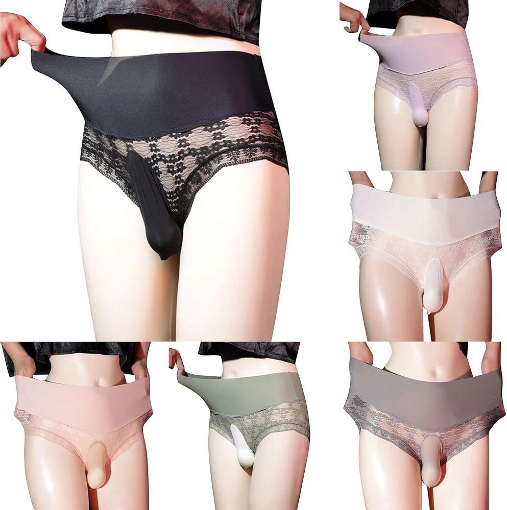 Slip In Pizzo Erotico Uomo – Mutande Trasparenti T-Back Con Giarrettiera E Jockstrap
