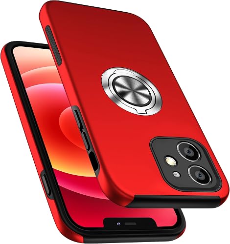 PELEPUES Shockproof Case for iPhone 12 6.1 inch, [Built-in Camera Cover] Militar