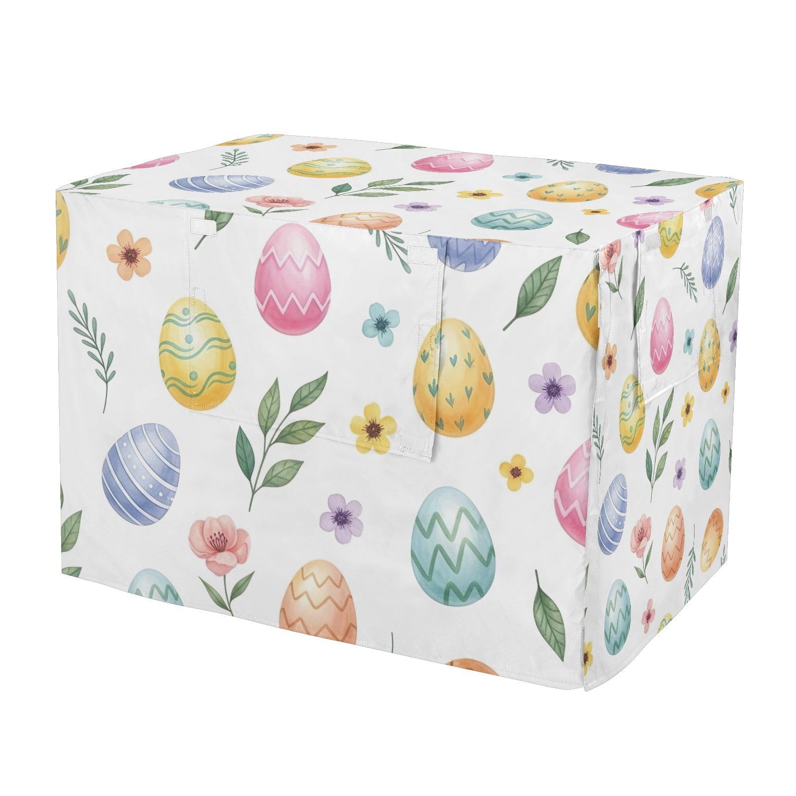 Housse de cage respirante pour chien avec motif œufs de Pâques pastel