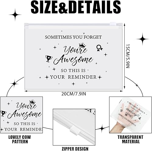 Vista 24 de Sweetude 150 bolsas de maquillaje a granel para mujeres, bolsa de cosméticos cristiana de EVA, regalos de agradecimiento, maestros, enfermeras