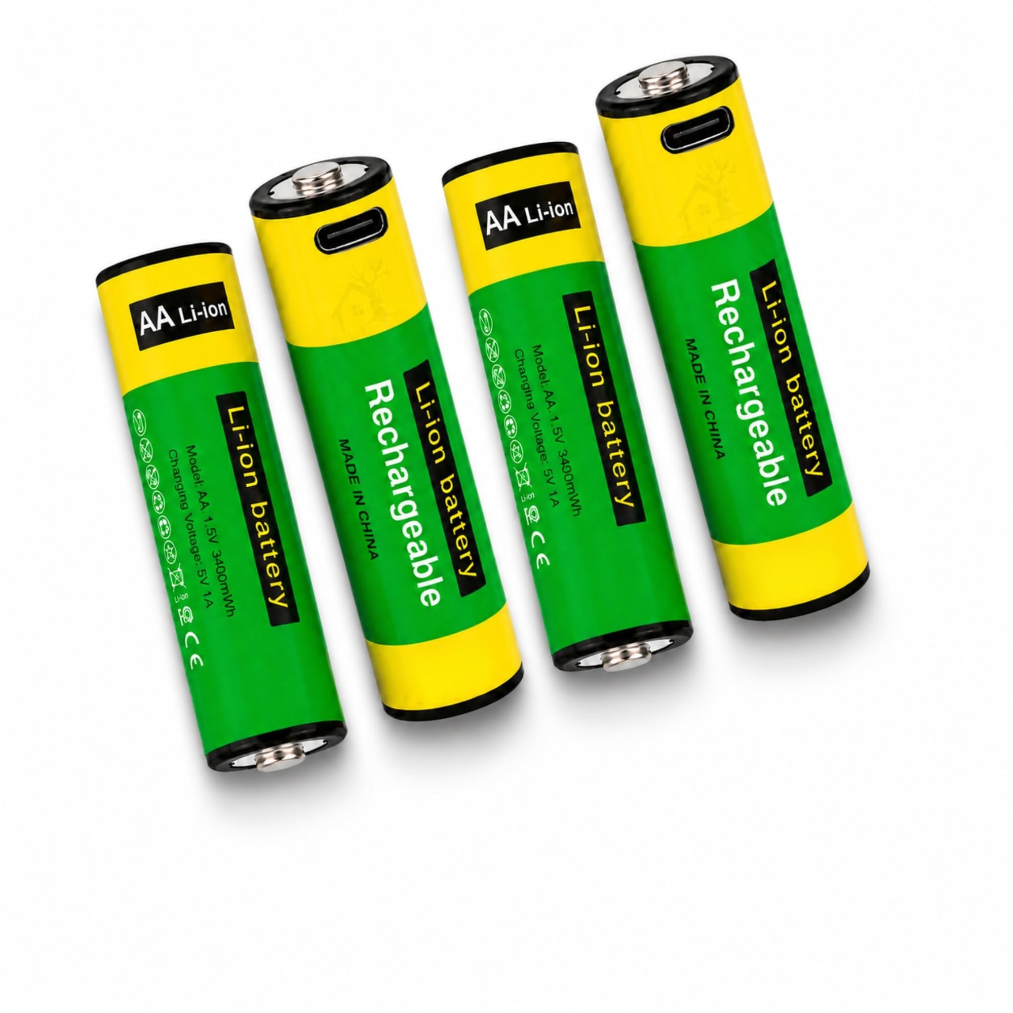 ANKRI Lithium Ion Type C Rechargeable Batteries, 1.5 Volt Rechargeable Battery for Remote Toy Camera Clock, Lithius Cell Composition, Upto 2267mAh Capacity, Low Self Discharge (Green -AA -4 pc)-image-44