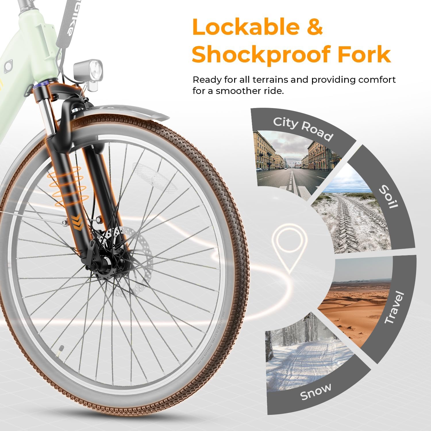 Heybike Cityscape 2.0 Electric Bike for Adults 26", 1000W Peak Power, 24MPH, 50 Miles Range, 468Wh Removable Battery, UL Certified City Cruiser E-Bike