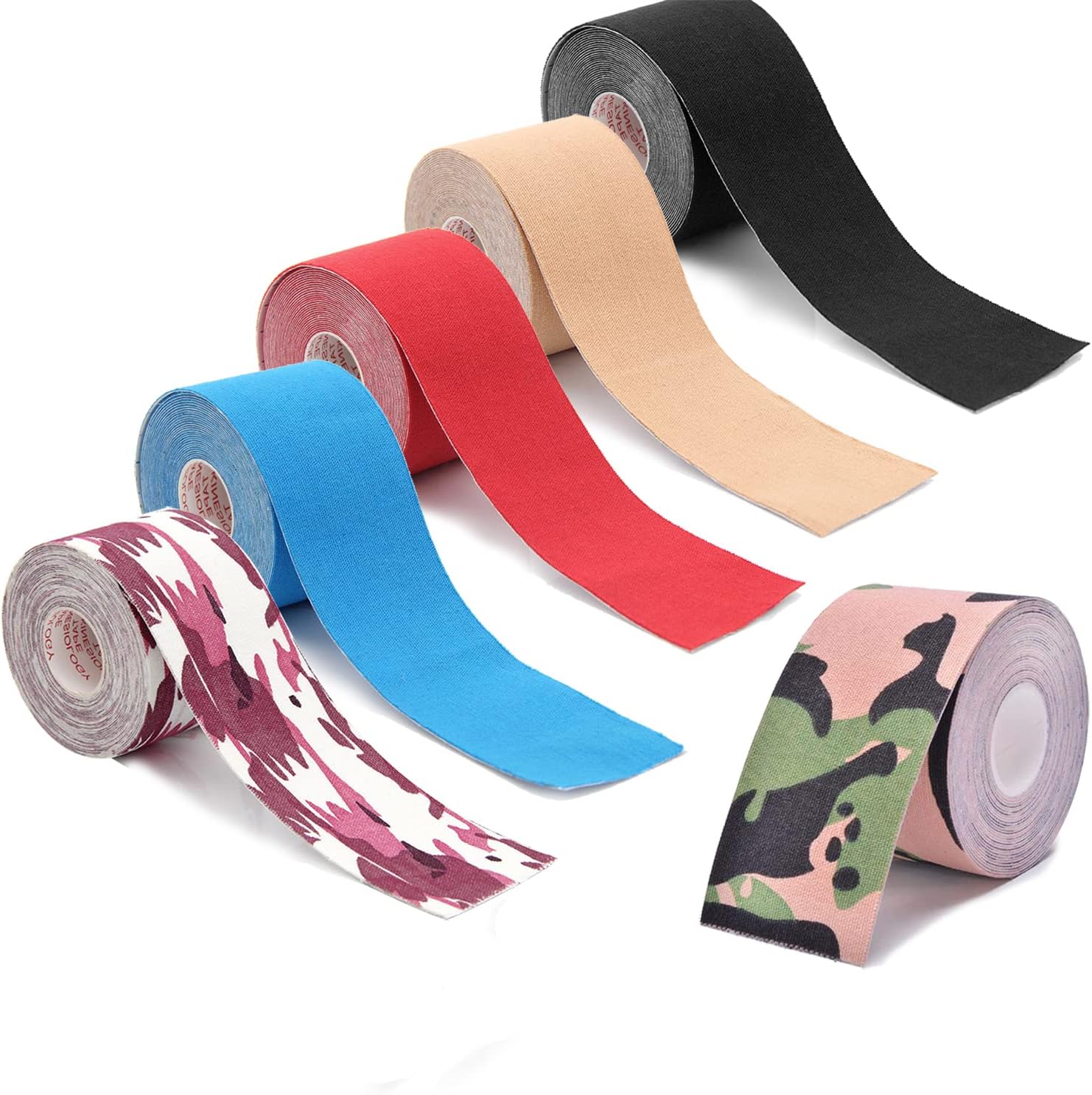 Kinesiology Tape, Athletic Tape, 5CM x 5M, 6 Rolls Set. K Tape