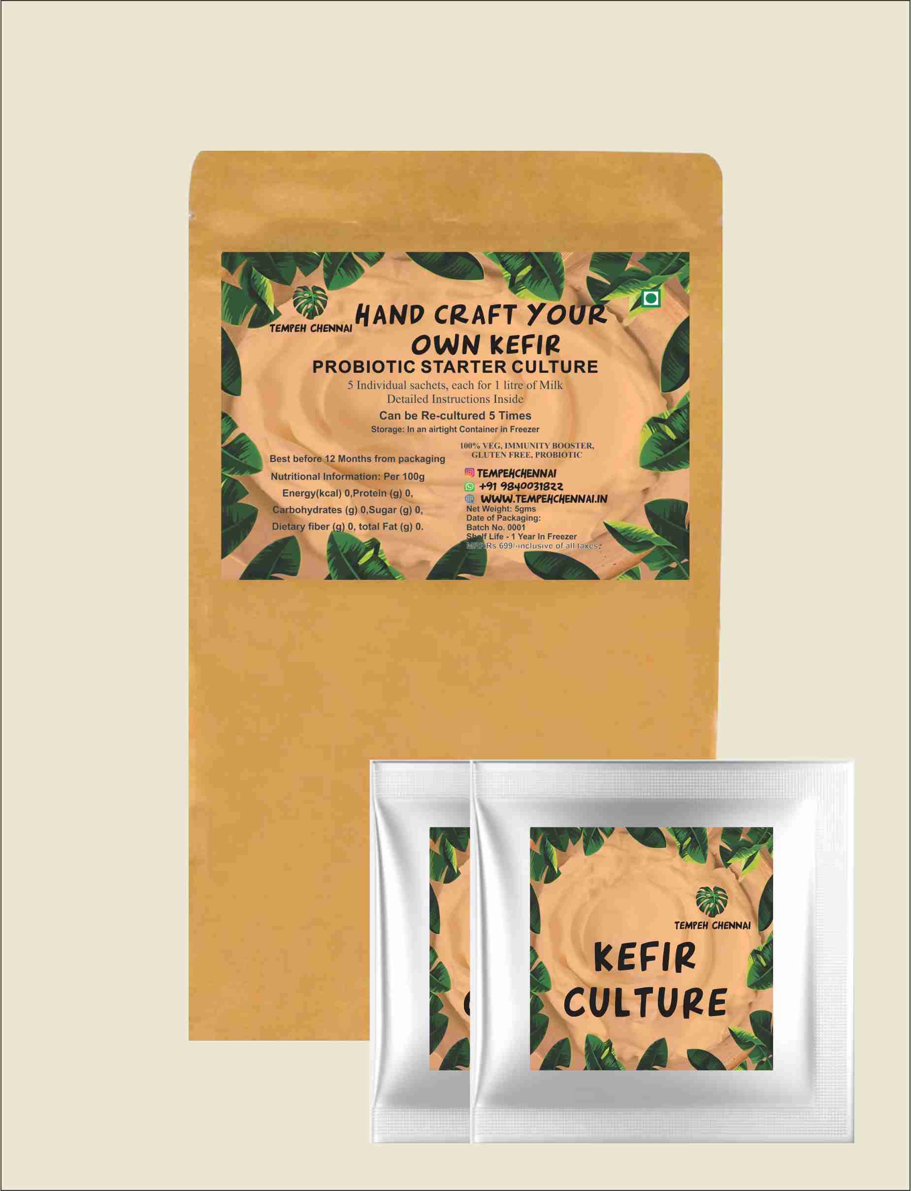 Buy Kefir Starter CultureThis Pack of 5 Makes it Easy to Produce Large